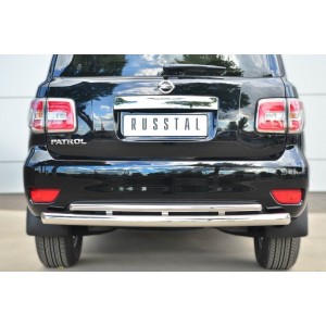 Руссталь PATZ-001734 защита заднего бампера d76 (дуга) d42 (дуга) на Nissan Patrol 2014-