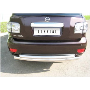 Руссталь PAZ-000789 защита заднего бампера d76/76 на Nissan Patrol 2010-2013