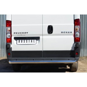 Руссталь PBZ-001658 защита заднего бампера d76 (прямая) на Peugeot Boxer L1H1 2012-