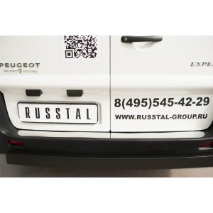 Руссталь PEXN-002122 накладка на задний бампер (лист нерж зеркальный) на Peugeot Expert 2007-