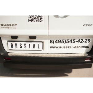 Руссталь PEXN-002123 накладка на задний бампер (лист алюминий квинтет) на Peugeot Expert 2007-