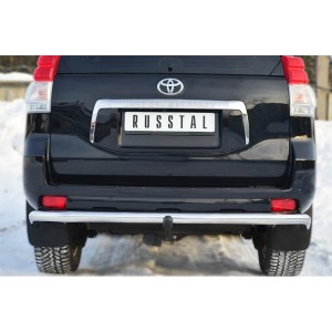 Руссталь PNZ-001617 защита заднего бампера d63 (секции) волна на Toyota Land Cruiser Prado 150 2009-2012