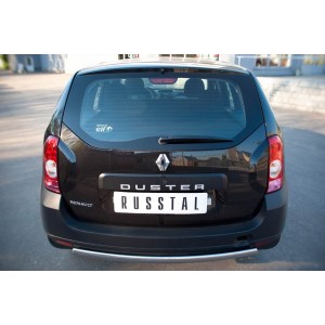 Руссталь RD2Z-000445 защита заднего бампера d75х42 овал на Renault Duster 4х2 2011-2014