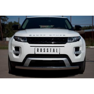 Руссталь REDZ-000659 защита переднего бампера 75х42 овал на Land Rover Range Rover Evoque Dynamic 2011-