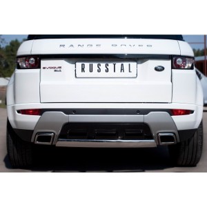 Руссталь REDZ-000668 защита заднего бампера 75х42 овал на Land Rover Range Rover Evoque Dynamic 2011-