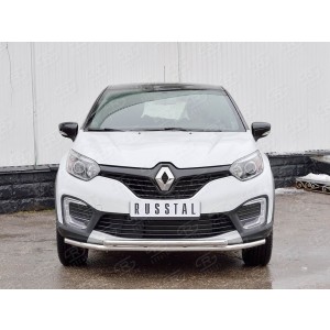 Руссталь RKPZ-002461 защита переднего бампера d42 секция-d42 дуга на Renault Kaptur 2016