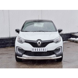 Руссталь RKPZ-002463 защита переднего бампера d63 секция-d42 дуга на Renault Kaptur 2016