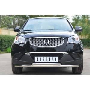 Руссталь SAZ-001421 защита переднего бампера d63/42 (дуга) на SsangYong Actyon 2010-2013
