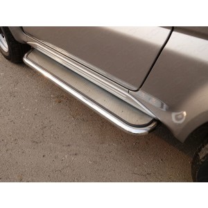 Руссталь SJL-000212/3 пороги труба d63 с нержавеющим листом на SUZUKI Jimny 2005-2012