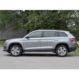 Руссталь SKKL-0027742 пороги труба d63 с листом (лист алюм, проф.сталь) (вариант 2) на Skoda Kodiaq 2017-