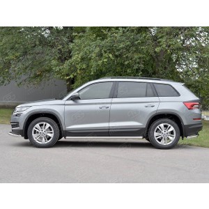 Руссталь SKKT-0027761 пороги труба d63 (со скошенными торцами) на Skoda Kodiaq 2017-