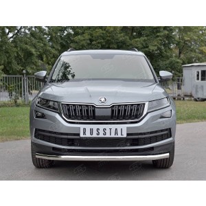 Руссталь SKKZ-002770 защита переднего бампера d63 волна на Skoda Kodiaq 2017-