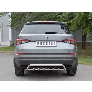 Руссталь SKKZ-002777 защита заднего бампера d42 волна+d42 зубы на Skoda Kodiaq 2017-