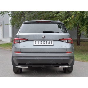 Руссталь SKKZ-002781 защита заднего бампера уголки d42 секции на Skoda Kodiaq 2017-