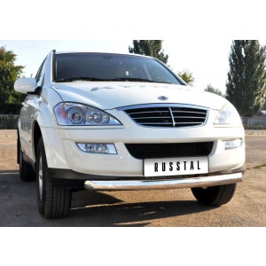 Руссталь SKZ-000290 защита переднего бампера d 63 (дуга) на SsangYong Kyron 2007-