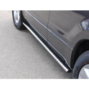 Руссталь SNO-001028 пороги труба d75х42 овал на Suzuki Grand Vitara 5 дв. 2008-2011