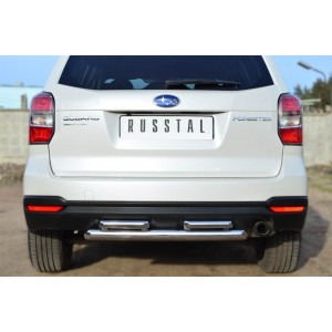 Руссталь SUFT-001604 защита заднего бампера d63 (дуга) d42х2 (дуга) на Subaru Forester 2013-