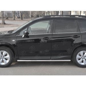 Руссталь SUFT-0033482 пороги труба d63 (с заглушками на торцах) на Subaru Forester (SJ) 2016-2018