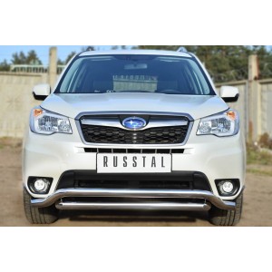 Руссталь SUFZ-001595 защита переднего бампера d63 (волна) d63 (прямой) на Subaru Forester 2013-