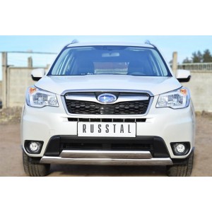 Руссталь SUFZ-001598 защита переднего бампера 75х42 (дуга) 75х42 (дуга) на Subaru Forester 2013-