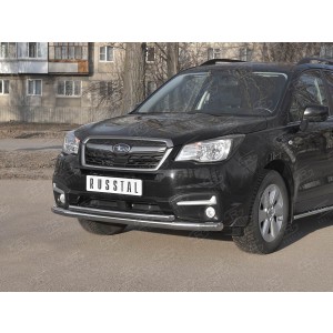 Руссталь SUFZ-003343 защита переднего бампера d63 секции-d42 дуга на Subaru Forester (SJ) 2016-2018