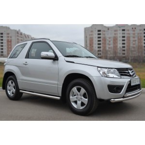 Руссталь SV3T-0011072 пороги труба d63 (с заглушками на торцах) на Suzuki Grand Vitara 3дв. 2012-