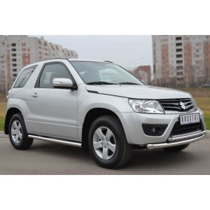 Руссталь SV3T-0011073 пороги труба d63 (со скругленными торцами) на Suzuki Grand Vitara 3дв. 2012-