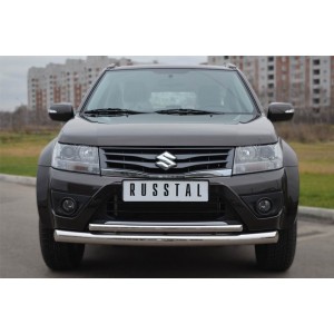 Руссталь SVZ-001092 защита переднего бампера d76/42 (дуга) на Suzuki Grand Vitara 5 дв. 2012-