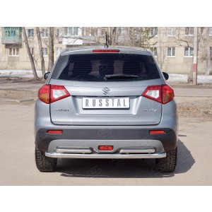 Руссталь SVZ-002648 защита заднего бампера d63 секции d42х2 прямая на Suzuki Vitara 2015-