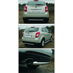 Руссталь SYAZ-001980 защита заднего бампера d63 (дуга) на SsangYong Actyon 2014-