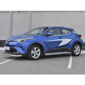 Руссталь TCHZ-003026 защита переднего бампера d63 секции на Toyota C-HR 2018-