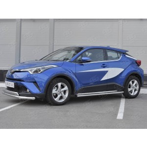 Руссталь TCHZ-003027 защита переднего бампера d63 секции-d75x42 дуга на Toyota C-HR 2018-