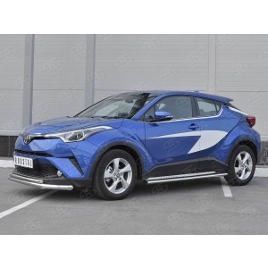 Руссталь TCHZ-003028 защита переднего бампера d63 секции-d42 дуга на Toyota C-HR 2018-