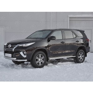 Руссталь TFZ-002881 защита переднего бампера d63 секции-d63 дуга на Toyota Fortuner 2017-