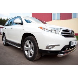 Руссталь THL-000750 пороги труба d42 с листом на Toyota Highlander 2010-2013