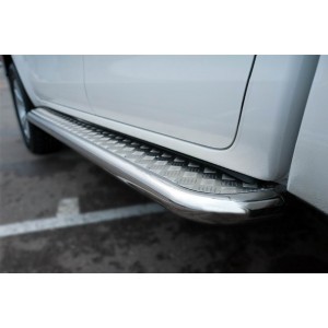 Руссталь THL-0021501 пороги труба d63 с листом (вариант 1) на Toyota Hilux 2015-