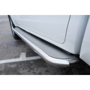 Руссталь THL-0021503 пороги труба d63 с листом (вариант 3) на Toyota Hilux 2015-