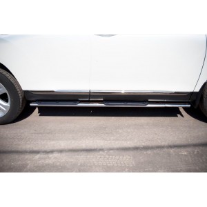 Руссталь THO-000739 пороги труба d75х45 овал с накладками на Toyota Highlander 2010-2013