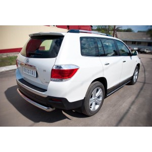 Руссталь THO-000741 пороги труба d75х45 овал с проступью на Toyota Highlander 2010-2013