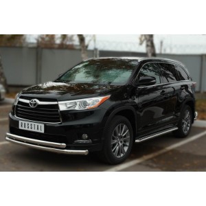Руссталь THRL-001920 пороги труба d42 с листом на Toyota Highlander 2014