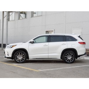 Руссталь THRO-002619 пороги труба 120х60 овал с проступью на Toyota Highlander 2017