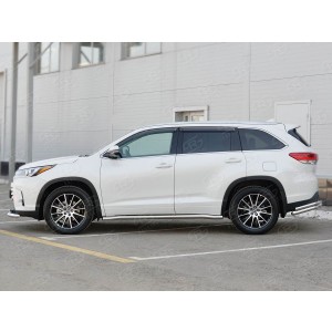 Руссталь THRT-002623 пороги труба d63 (со скругленными торцами) на Toyota Highlander 2017