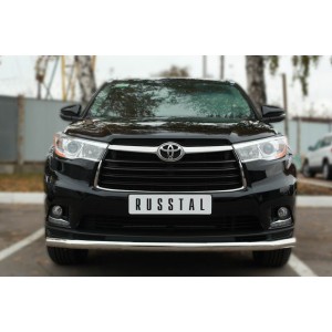 Руссталь THRZ-001916 защита переднего бампера d63 (секции) на Toyota Highlander 2014