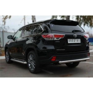 Руссталь THRZ-001924 защита заднего бампера d63 (дуга) на Toyota Highlander 2014