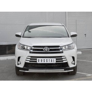 Руссталь THRZ-002614 защита переднего бампера d42 секции-d42 дуга на Toyota Highlander 2017