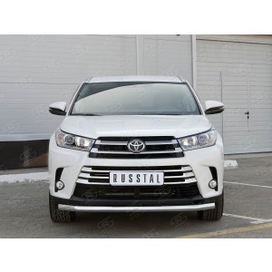 Руссталь THRZ-002615 защита переднего бампера d63 секции на Toyota Highlander 2017