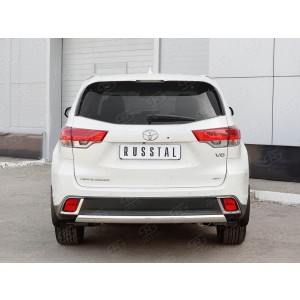 Руссталь THRZ-002625 защита заднего бампера d75х42 дуга на Toyota Highlander 2017
