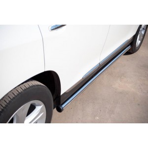 Руссталь THT-0007372 пороги труба d 63 (с заглушками на торцах) на Toyota Highlander 2010-2013