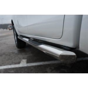 Руссталь THT-0021511 пороги труба d76 с накладкой (со скошенными торцами) на Toyota Hilux 2015-