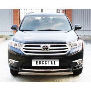 Руссталь THZ-000731 защита переднего бампера d75х42 на Toyota Highlander 2010-2013